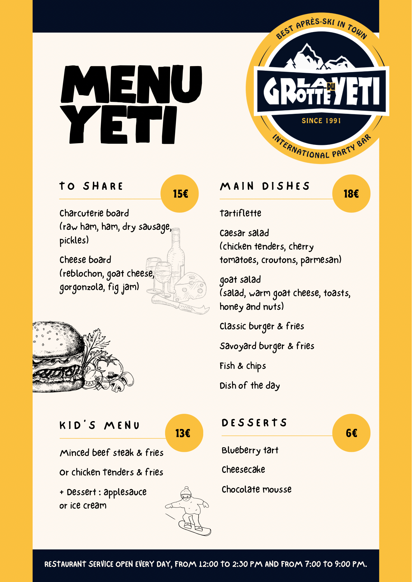 MENU PLAGNE - MENU MiDI UK