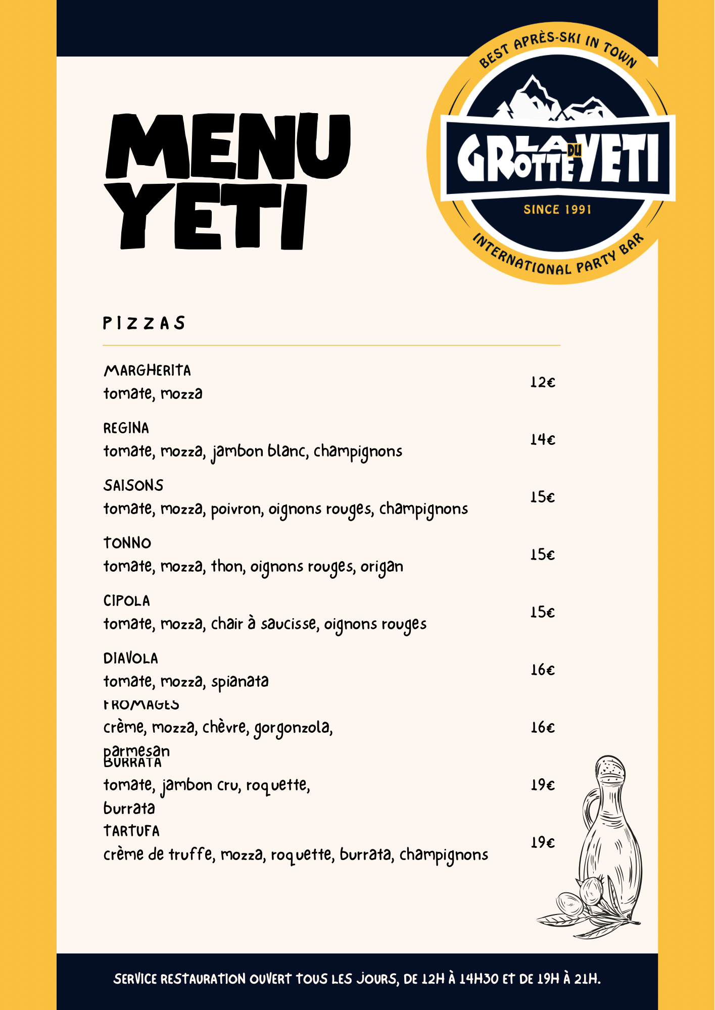 MENU PLAGNE - MENU PIZZA FR