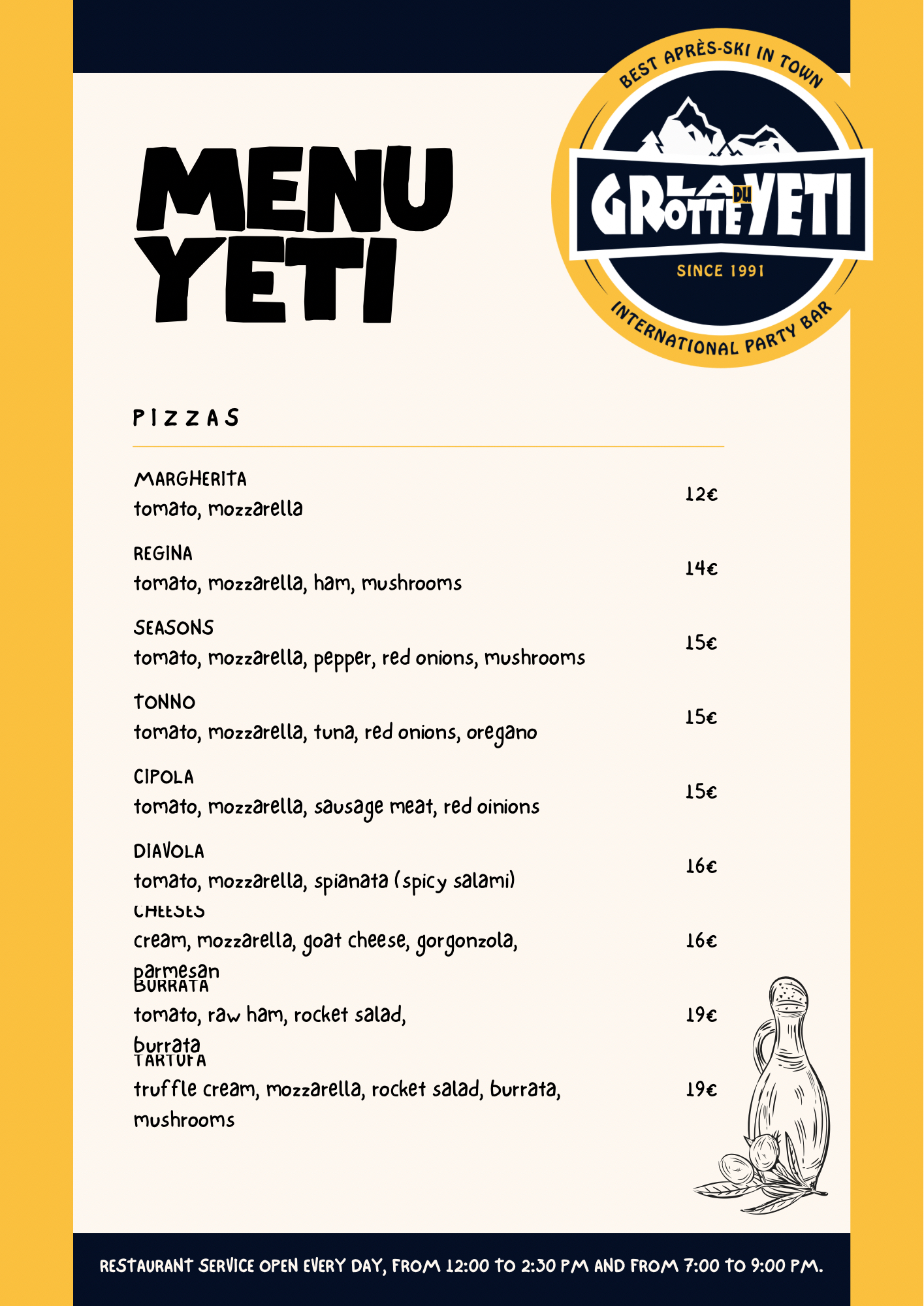 MENU PLAGNE - MENU PIZZA UK